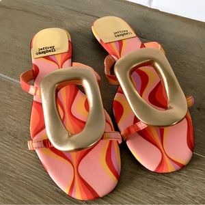 Jeffrey Campbell Linques Slide Sandals Sz 7.5 NWT